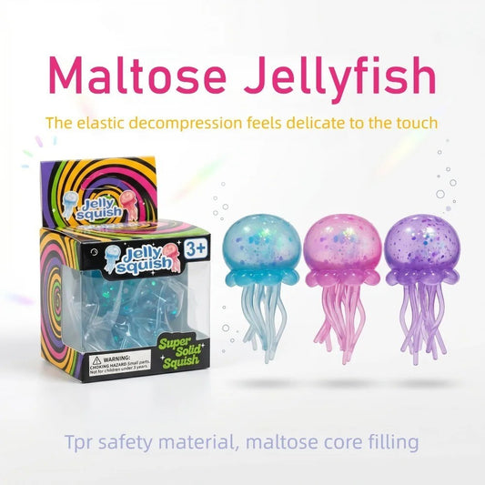 Maltose Jellyfish Squishy Stress Relief Squeeze Toy Sensory Fidget Kids Adults