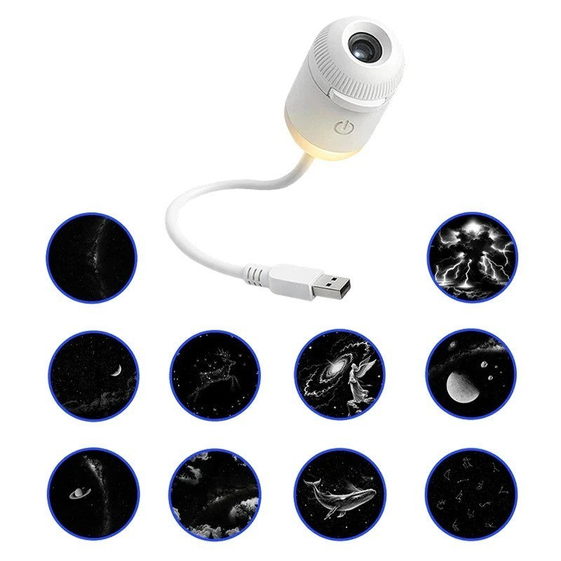 Galaxy Projector Night Light – USB Star Light for Bedroom & Car
